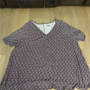 Lane Bryant Purple Floral Blouse